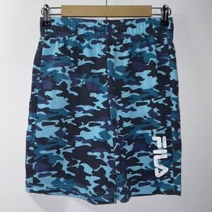 FILA Boys' Blue Camo Shorts Size L (14/16)